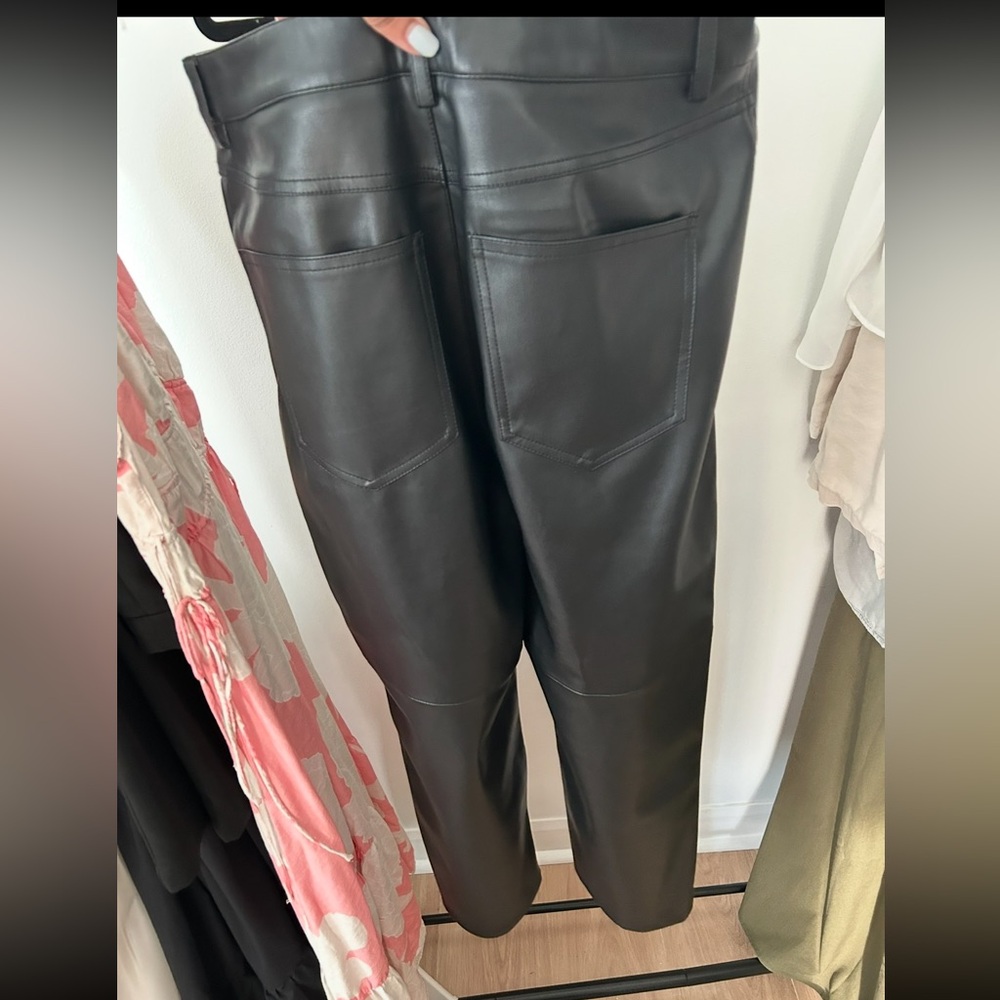 Mango Black Leather Trousers - perfect for rainy days